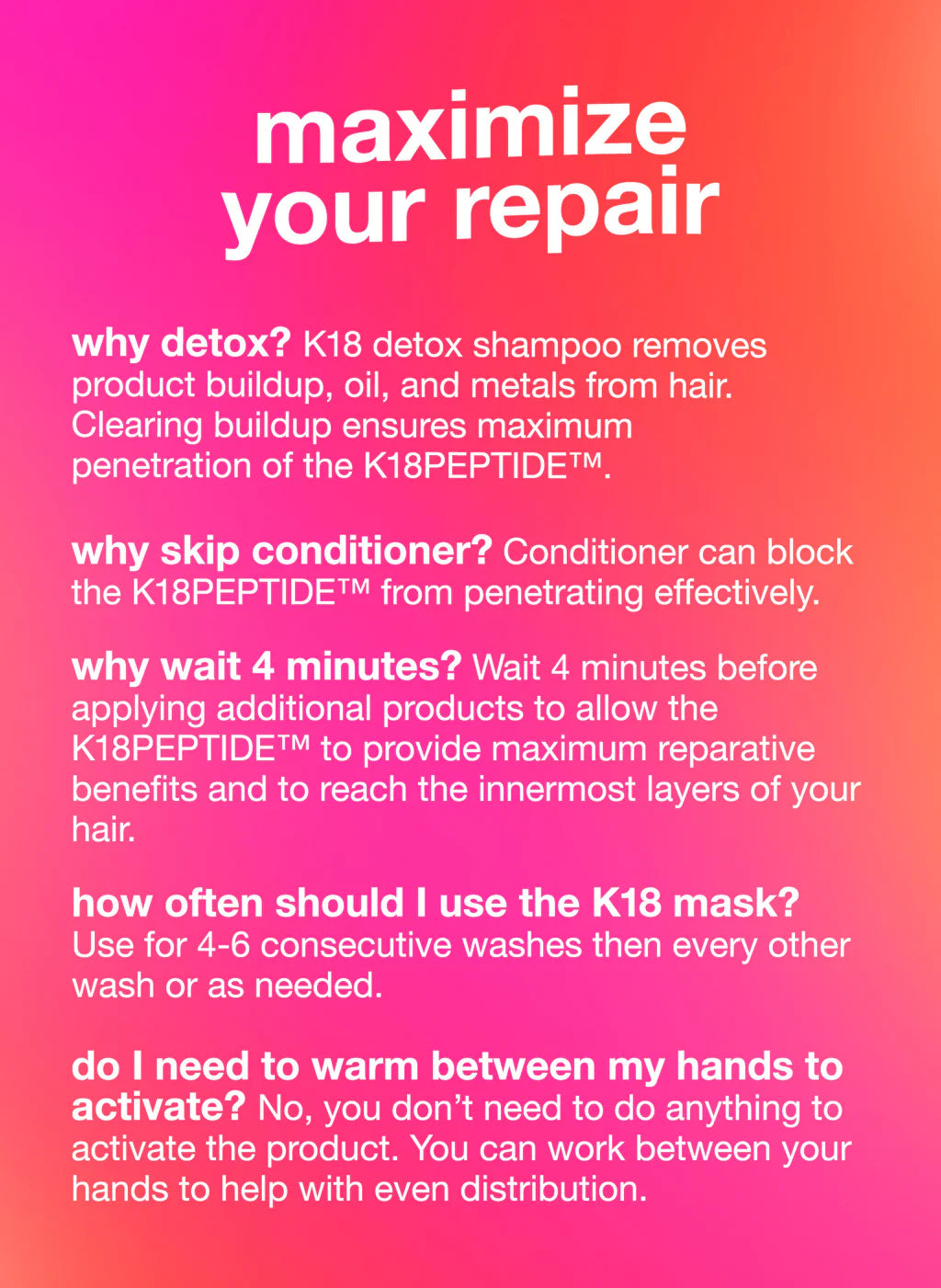 full-size leave-in molecular repair hair mask