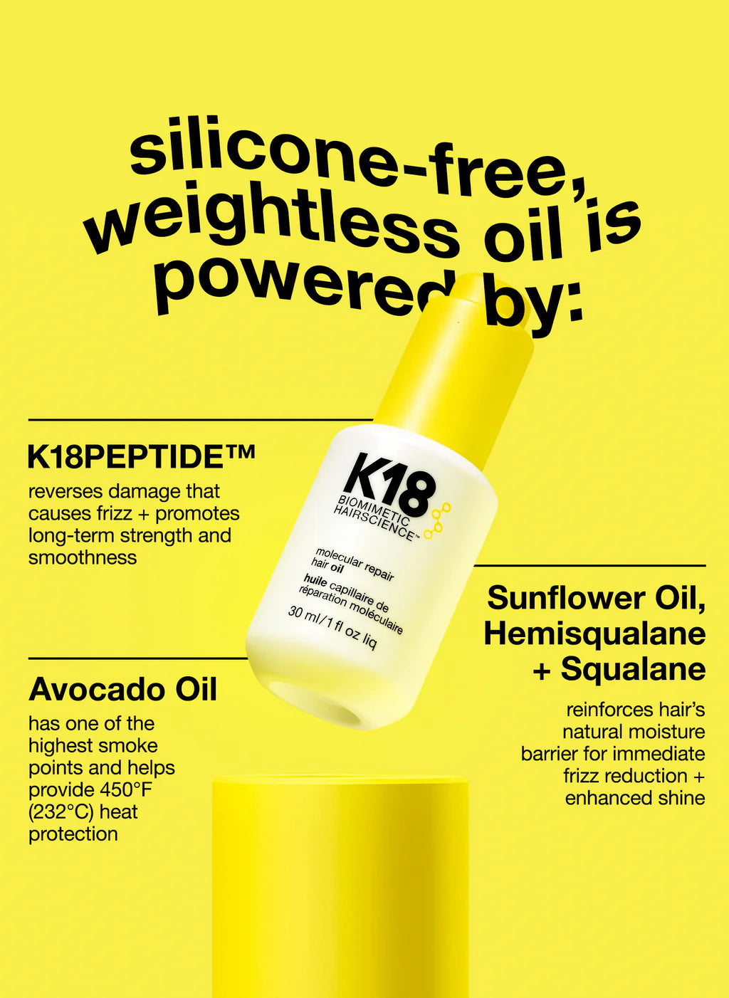 molecular repair hair oil
